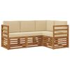 vidaXL Set de canapele de exterior 4 buc. Natural și Bej Poliester
