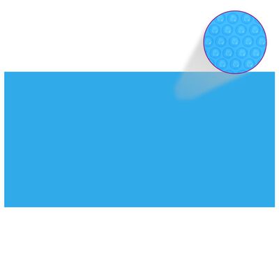 vidaXL Prelată piscină, albastru, 975 x 488 cm, PE