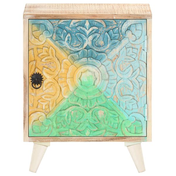 vidaXL Noptieră sculptată, 40x30x50 cm, lemn masiv de acacia