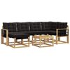 vidaXL Set de canapele de exterior 7 buc. Alb și negru
