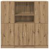 vidaXL Set dulap de bucătărie din 3 piese din lemn de Stejar artizanal