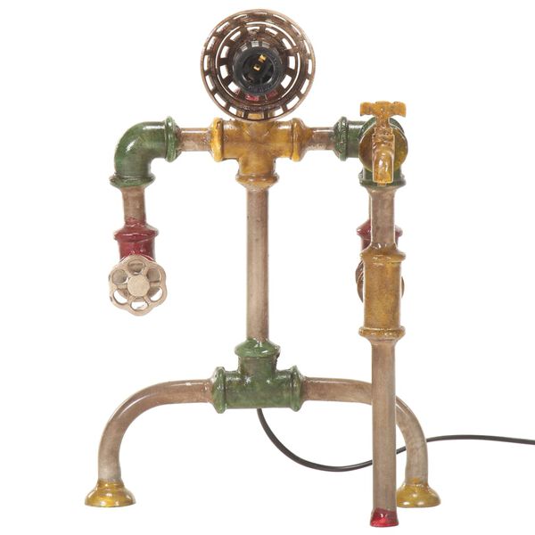 vidaXL Lampă industrială de podea, design conductă de apă, fier