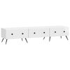 vidaXL Cabinet TV Alb foarte lucios 147 x 34,5 x 30 cm Lemn prelucrat