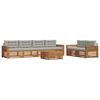 vidaXL Set de canapele de exterior 7 buc. Gri natural și deschis