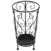vidaXL Suport pentru umbrelă, stil vintage, metal, 26x46 cm, negru