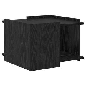 vidaXL Masă de cafea Stejar Negru 50,5 x 50 x 33 cm Lemn prelucrat
