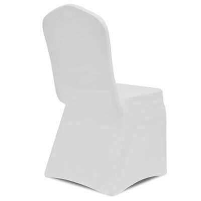 vidaXL Huse de scaun elastice, 30 buc., alb