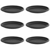 vidaXL Tavă rotundă pentru flori 6 pcs Negru &Oslash; 19 x 2 cm Plastic
