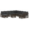 vidaXL Set de canapele pentru grădină 12 pcs Gri poliratan