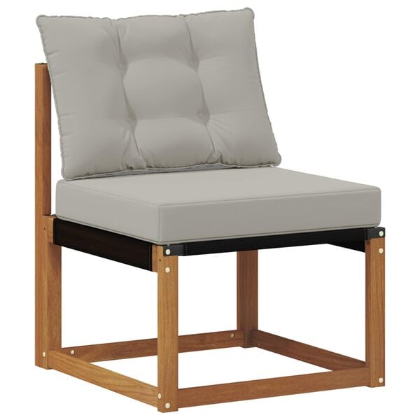 vidaXL Set de canapele de exterior Lemn solid de Acacia și Textilene