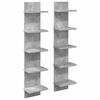vidaXL Raft de perete 2 pcs Gri Beton 22 x 15 x 100 cm Lemn prelucrat