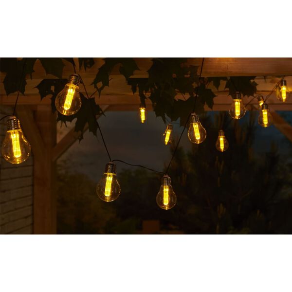 Luxform Șir de lumină solară cu LED pentru grădină &bdquo;Corfu&rdquo; transparent