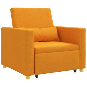 vidaXL Canapea extensibilă single Galben &icirc;nchis 90 x 165 x 87 cm