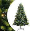 vidaXL Brad de Crăciun artificial cu ramuri articulare 300 LEDs Verde