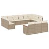 vidaXL Set canapele de grădină, 13 piese, cu perne, bej, poliratan