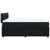vidaXL Pat box spring cu saltea, negru, 160x200 cm, catifea