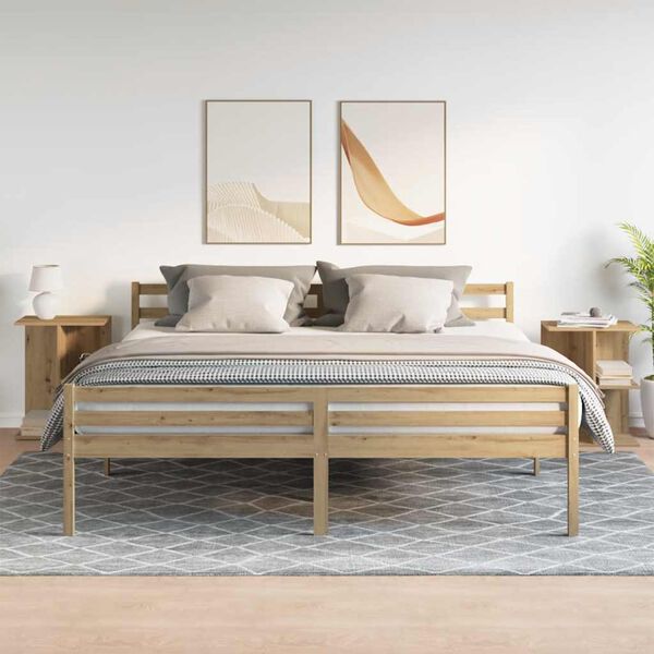 vidaXL Noptiere 2 buc Stejar artizanal 46,5x29x61 cm Lemn prelucrat