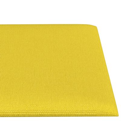 vidaXL Panouri de perete 12 buc. galben deschis 30x15 cm textil 0,54m²