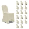 vidaXL Huse elastice pentru scaun, 18 buc., crem