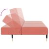 vidaXL Canapea extensibilă cu 2 locuri, roz, catifea