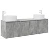 vidaXL Set dulap baie 3 buc. Gri Beton 49,5 x 44,5 x 65,5 cm