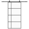 vidaXL Ușă glisantă cu set de feronerie neagră 102,5x205 cm Sticlă ESG