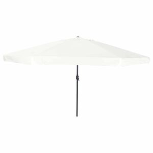 vidaXL Parasol de Grădină Nisipiu 395 x 395 x 245 cm Poliester și oțel