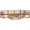 vidaXL Set de canapele de exterior 5 pcs natural Lemn Solid de Acacia