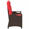 vidaXL Bancă de grădină cu pernă Maro și roșu 105 x 60 x 112 cm