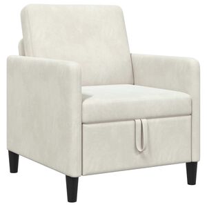 vidaXL Sofa cu Spațiu de Depozitare Crem 72 x 78 x 87 cm Poliester