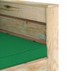 vidaXL Set mobilier grădină cu perne, 2 piese, lemn tratat verde