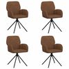 vidaXL Scaune de dining rotative 4 pcs Piele Suedată Sintetică Maro