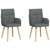 vidaXL Scaune de dining 2 pcs Țesătură Gri &icirc;nchis 60 x 56 x 96 cm