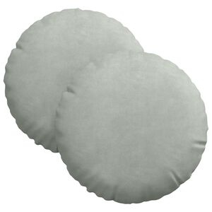 vidaXL Perne de Șezut 2 buc. Catifea Gri deschis &Oslash;30 x 13 cm