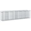 vidaXL Pat ridicat din gabion 2 buc. 300 x 50 x 80 cm Oțel Galvanizat
