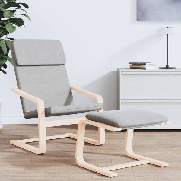 vidaXL Taburet, gri deschis, 51x41x40 cm, material textil