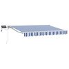 vidaXL Cadru manual de marchiză cu LED-uri Albastru și Alb 2,5 x 2 m