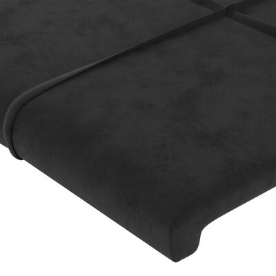 vidaXL Tăblie de pat, negru, 80x5x78/88 cm, catifea