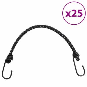 vidaXL Corzi elastice cu benzi reflectorizante/c&acirc;rlige 25 buc. 38 cm