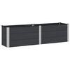 vidaXL Strat &icirc;nălțat de grădină Negru 200 x 50 x 54 cm WPC și Aluminiu