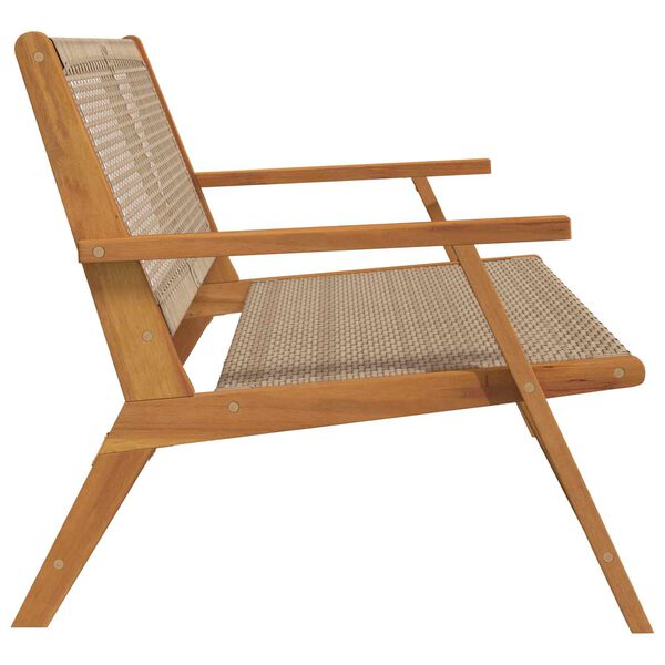 vidaXL Mobilier de grădină Bej 122 x 78 x 73 cm Lemn Solid de Acacia