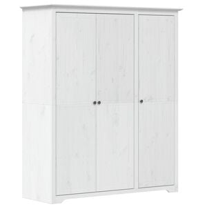 vidaXL Șifonier "BODO", alb, 146x53,5x173 cm, lemn masiv de pin