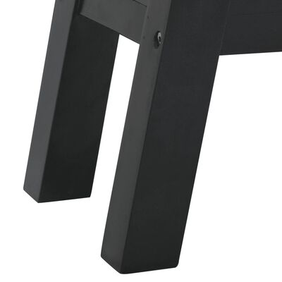vidaXL Masă consolă, negru, 110x30x75 cm, lemn masiv mahon
