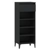 vidaXL Pantofar, negru, 40x36x105 cm, lemn prelucrat