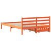 vidaXL Cadru de pat fără saltea, maro ceruit 150x200 cm lemn masiv pin