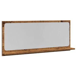 vidaXL Raft cu Oglindă Lemn vechi 90 x 10,5 x 37 cm Lemn prelucrat