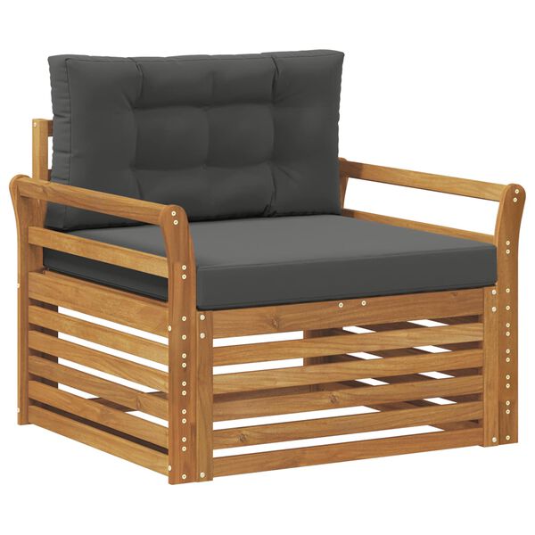 vidaXL Set de canapele de exterior Lemn de acacia solid și poliester