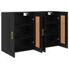vidaXL Cabinet suspendat 2 pcs Stejar Negru 69,5 x 34 x 90 cm