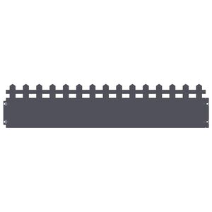 vidaXL Borduri pentru gazon 10 buc. 103 x 0,05 x 22 cm Oțel Antracit