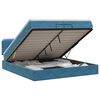 vidaXL Pat Ottoman cu Saltea și LED Albastru &icirc;nchis 200 x 200 cm
